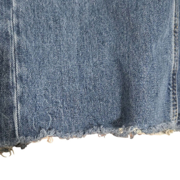 Old Navy Plus Size 20 Extra High Rise Wide Leg Jeans Distressed Hem Medium Wash - Picture 7 of 11